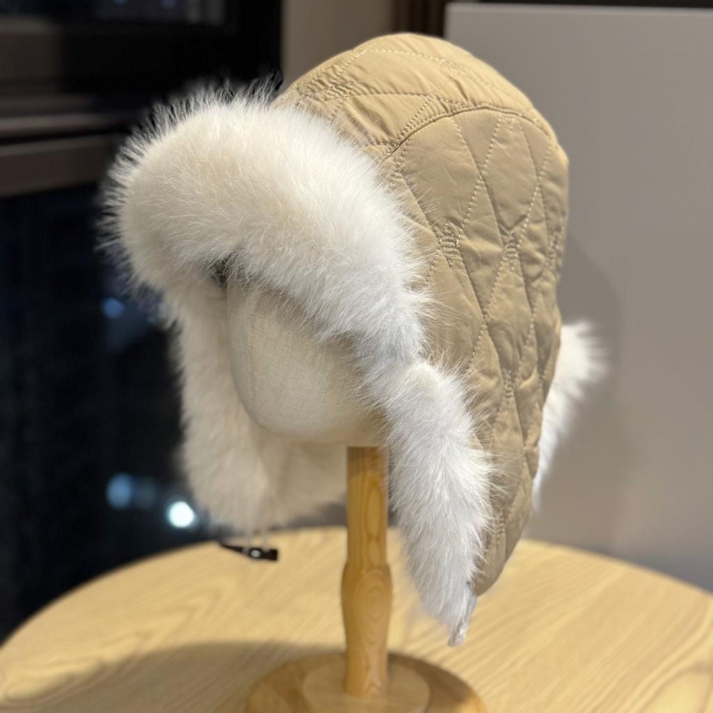 Winter Hat Women's Outdoor Windproof Warm Plush Toe Cap Plus Velvet Thickened Cold Proof Lei Feng Hat Cycling Ear Protection Hat