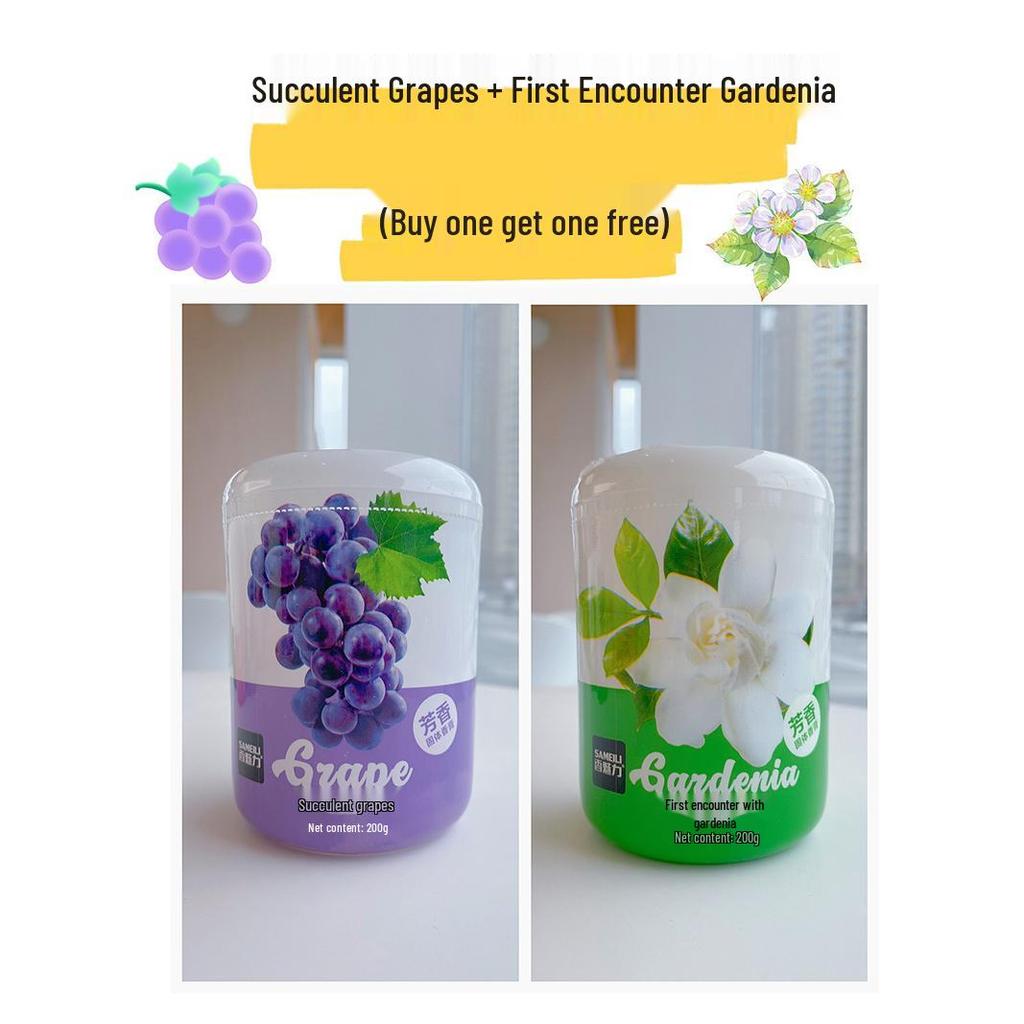 Car Air Freshener - Peach, Pineapple, Grape Scent, Long-Lasting Odor Eliminator for Toilets