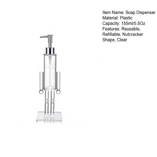 Diótörő Szappanadagoló Átlátszó Karácsonyi Kézi Szappan Üveg Újratölthető Mosófolyadék Lemosó Pumpa Ünnepi Fürdőszoba Konyha Dekoráció