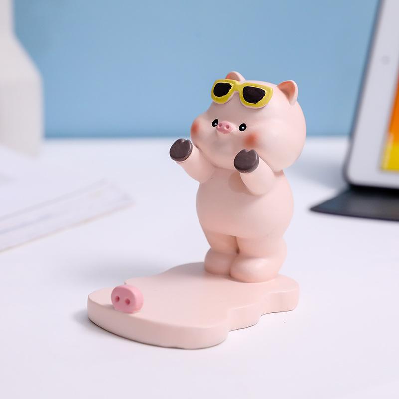 cute mobile phone holder creative cute animal cartoon mobile phone holder girl heart resin gift lazy support frame ornament