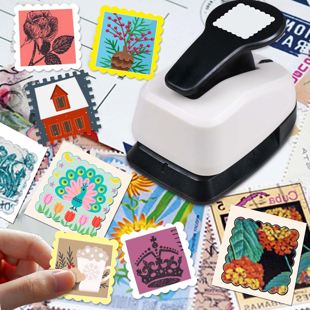 Εργαλείο Κόφτης Χαρτιού Τετράγωνο με Κυματιστή Άκρη τύπου Γραμματόσημο για Χειροτεχνίες Διατρητές 25mm 38mm 50mm για χειροτεχνίες για scrapbook κατασκευή καρτών