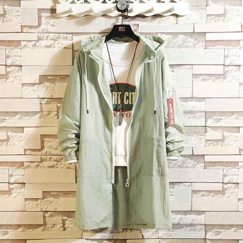 

Мужская весенне-осенняя куртка с капюшоном, легкая повседневная ветровка, солнцезащитная куртка больших размеров XL