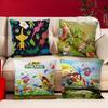 P-Pikmin Game Pillow Covers Cartoon Sofa Decorative Home Double-Sided Printing Short Plush Cute Cushion Cover