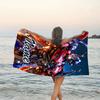 1pc Transformers Beach Towel with Custom Name, Beach/Swimming/Bath/Picnic/Camping Towel, Suitable for Seaside Beaches