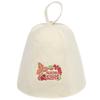 Pure White Wool Felt Sauna Hat Banya Cap Head Protection for Shower Sauna Banya