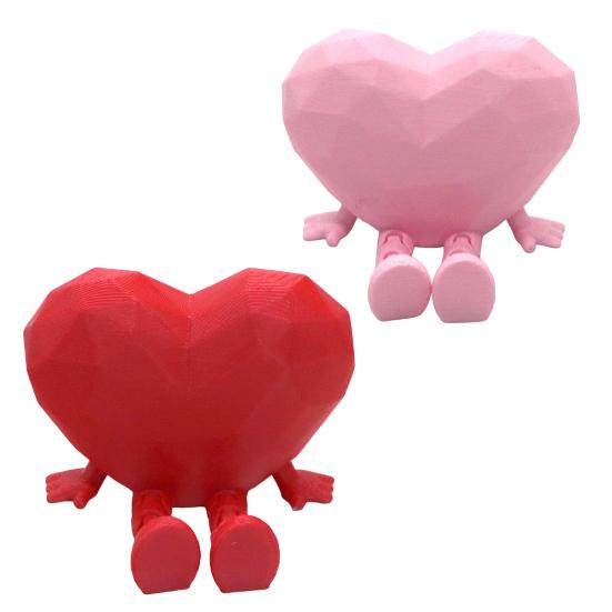 2ks Srdce Figurka na Stůl Sada Interaktivní Pohyblivé Nohy A Ruce Ozdoba Jedinečný Symbol Lásky Ozdoba Kancelář Domov Dekorace Dárek