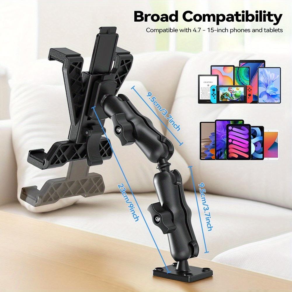 Supporto per Tablet Base Trapano Robusto, Angolazione Multipla Regolabile a 360 Gradi, Compatibile con iPad Pro/Galaxy Tab/Tablet da 7-11 Pollici