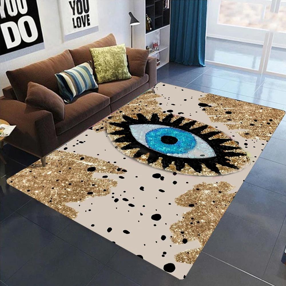 Nowy dywanik z nadrukiem oka proroka do domu, salonu, sypialni, kuchni, dywanik flanelowy antypoślizgowy, można prać w pralce, mata podłogowa