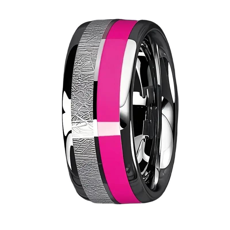 Fashionable Minimalist Double Groove Textured Ring Multiple Styles Available Elegant Band