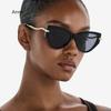 Triangle Cat Eye Sunglasses with Snake Shaped Legs and Large Frame Sunglasses Luxury Designer Gafas De Sol Hombre Glasses Women