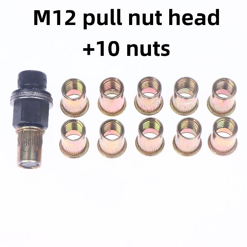 11Pcs Manual Riveter Nut Tool Accessory For Nuts M3 M4 M5 M6 M8 M10 M12 Simple Installation Hand Rivet Nut