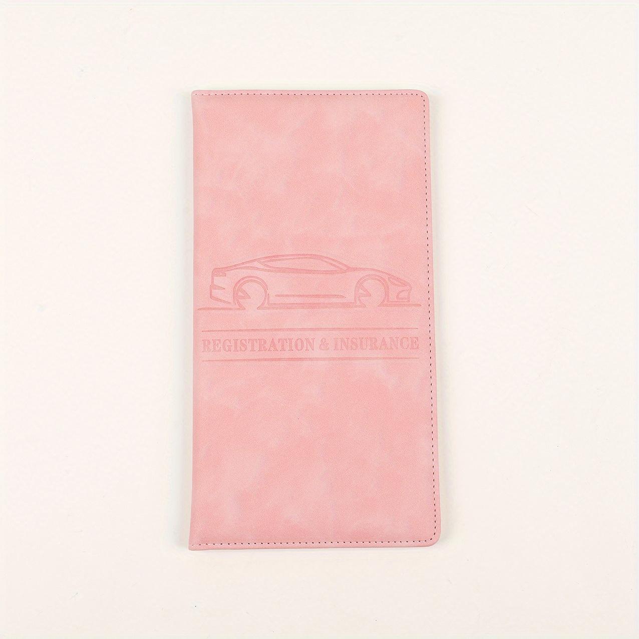 

Men s Card Holder Car Registration Vehicle License Insurance Card Holder Wallet Multi Functional Card Clip рожевий