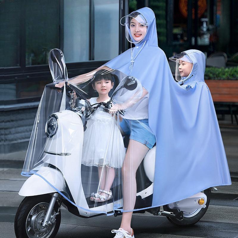 Passende verdickte übergroße Regenponchos für Eltern und Kinder Mutter-Kind Elektroroller Regenmäntel