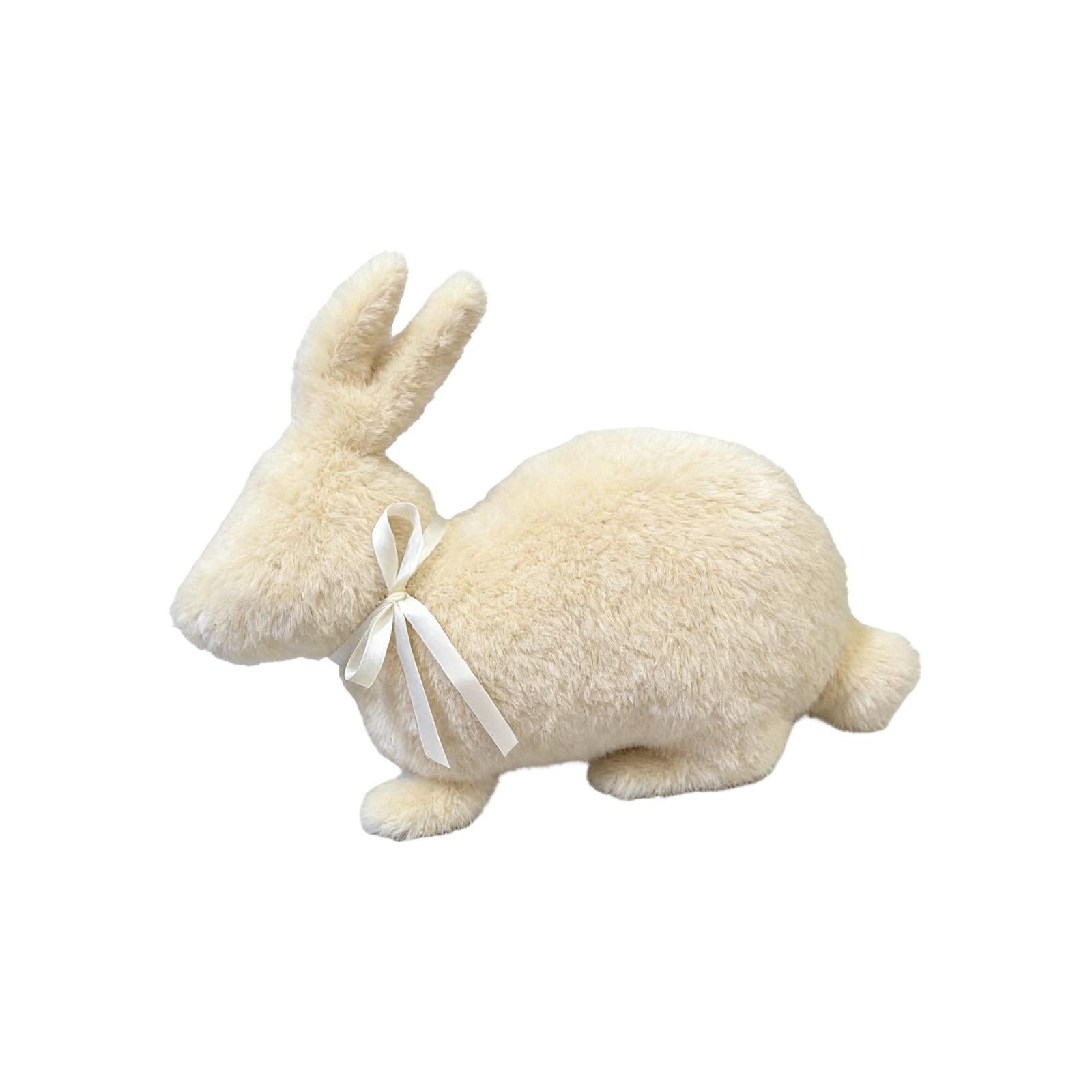Easter Bunny 40cm Plush Toy Pillow Stuffed Doll Figure One Size белый