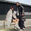 Anta Quick Warm Water-Resistant Duck Down Padded Long Hooded Zipper Coat Unisex Outerwear Basic-Black 972448901-4