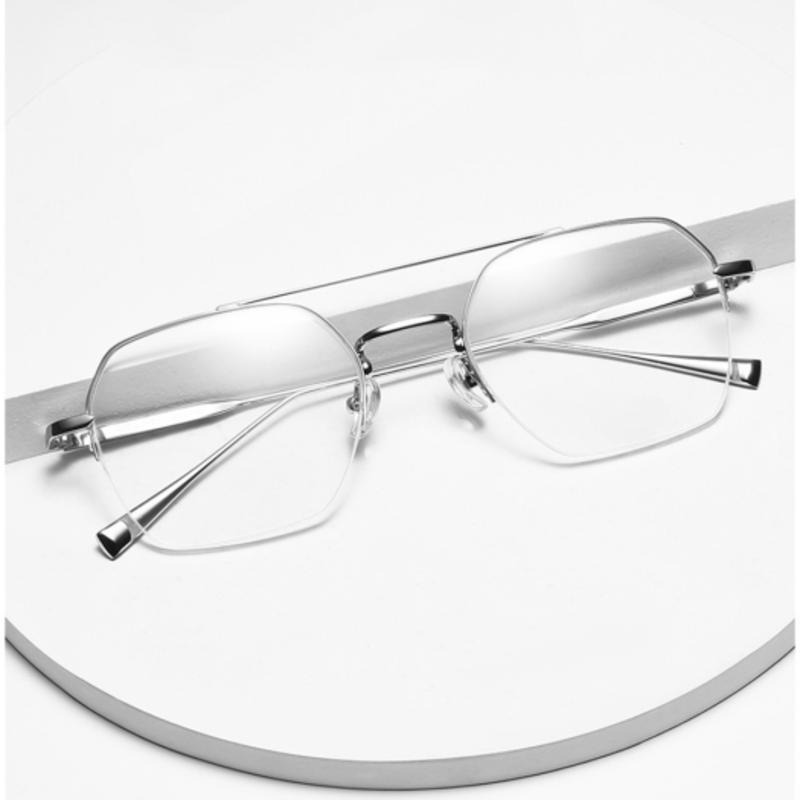 LOOKING4U NeoRetro 31752 C1 Silver Blue Light Blocking Glasses