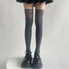 Herbst Winter Damen Strümpfe Japanische Mode Einfarbig Oberschenkelhoch Socken Lolita Spitzen Kniestrümpfe Oberschenkelhohe Strümpfe