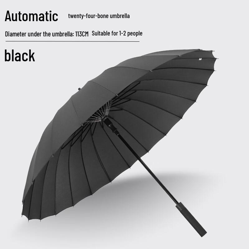 Baodini Automatic 24-Rib Long Handle Windproof Umbrella