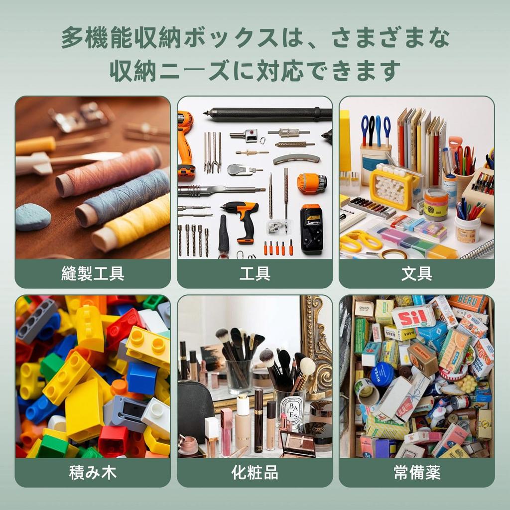 KKLM Large Capacity 3-Tier Tool Box, Multifunctional Storage Box, Semi-Transparent, Large Capacity, 3-Tier Structure, Foldable Tool Box, Semi-Transpar