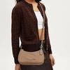 COACH Teri Cow Leather Portable Crossbody Bag, Shoulder Bag Medium Women's Taupe CR099-SVTP