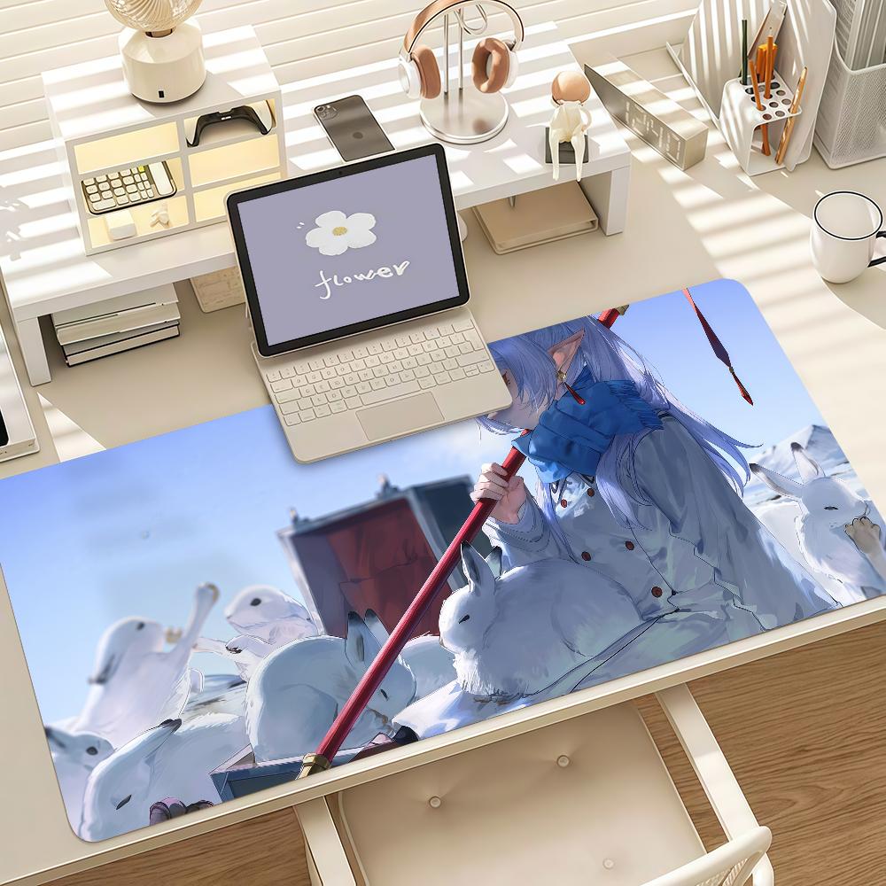 Anime Comics Ffrierens Mouse Pad Anti Slip Rubber Edge Locked Thickened Laptop Gaming Desk Mat