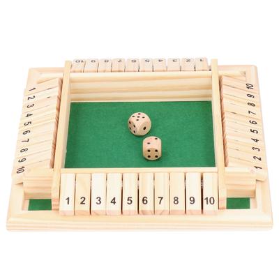 Holz Anzahl Bord Würfel Spiel Set Spielzeug für 4 Personen KTV Pub Bar Party Supplies PropGreen