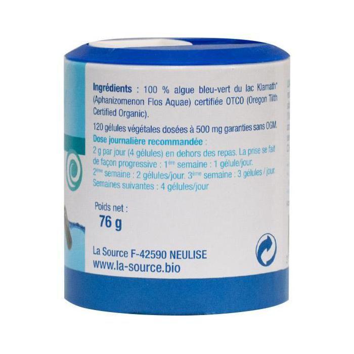 Tonic Nature Klamath Algues 120 gélules