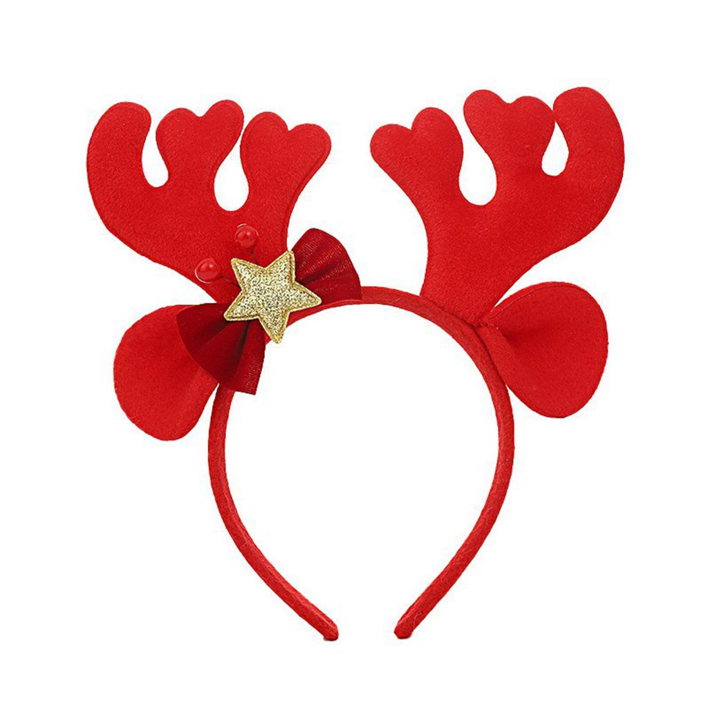 Mistletoe Headband for Christmas Antlers Headwear Hair Hoop for Christmas Headpiece Party Supplies