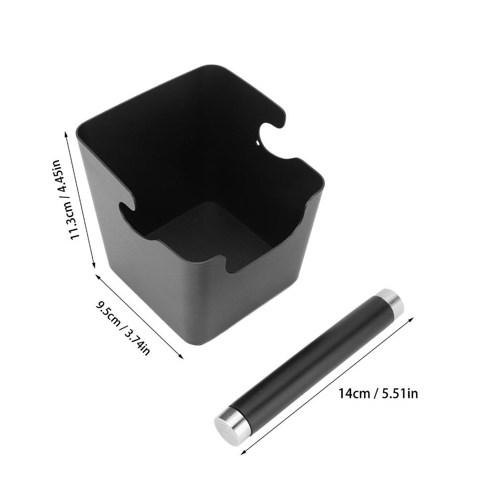 Stainless Steel Espresso Knock Box Removable Knock Bar Coffee Grounds Container Home Use