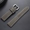 18mm 20mm 22mm 24mm Stitching Sports Watch Band Brown Genuine Leather Watch Strap Men's Steel Clasp Bracelet Universal Wristband