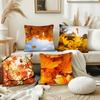 Red Maple Leaf Pillow Case Fashion Square Pillowcase Bedroom Sofa Room Ins Decoration Leisure