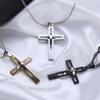 Cross Pendant Necklaces, Stainless Steel Necklace Women and Men, Minimalism Luxury Style Jewelry Accessories Chain