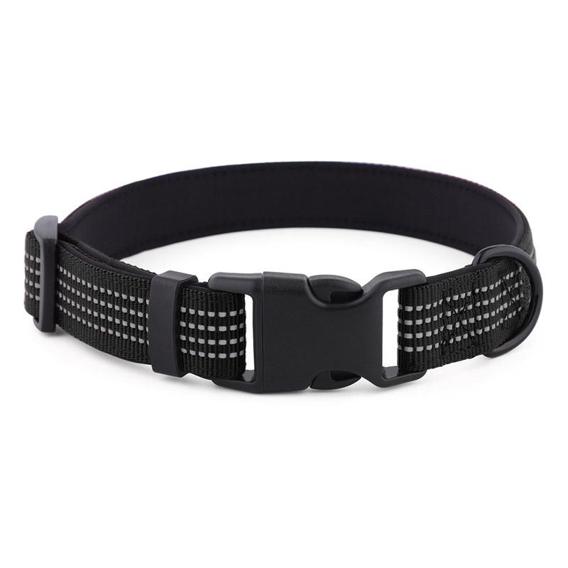 Reflective Widened Dog Collar for Medium Large Dogs Durable Lightweight Adjustable Soft Padded Pet Collars for Samoyed Labrador