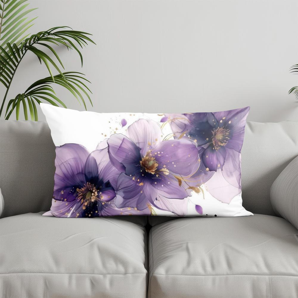 Home Decor Sea Turtles and Wavy Pattern Suitable For Sofa Bedroom Car Pillow Cover Cushion Rectangular Back Cushion