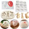 PDTO 3D Easter Bunny Animal Soap Silicone Mold Chocolate Fondant Rabbit Cake Decor