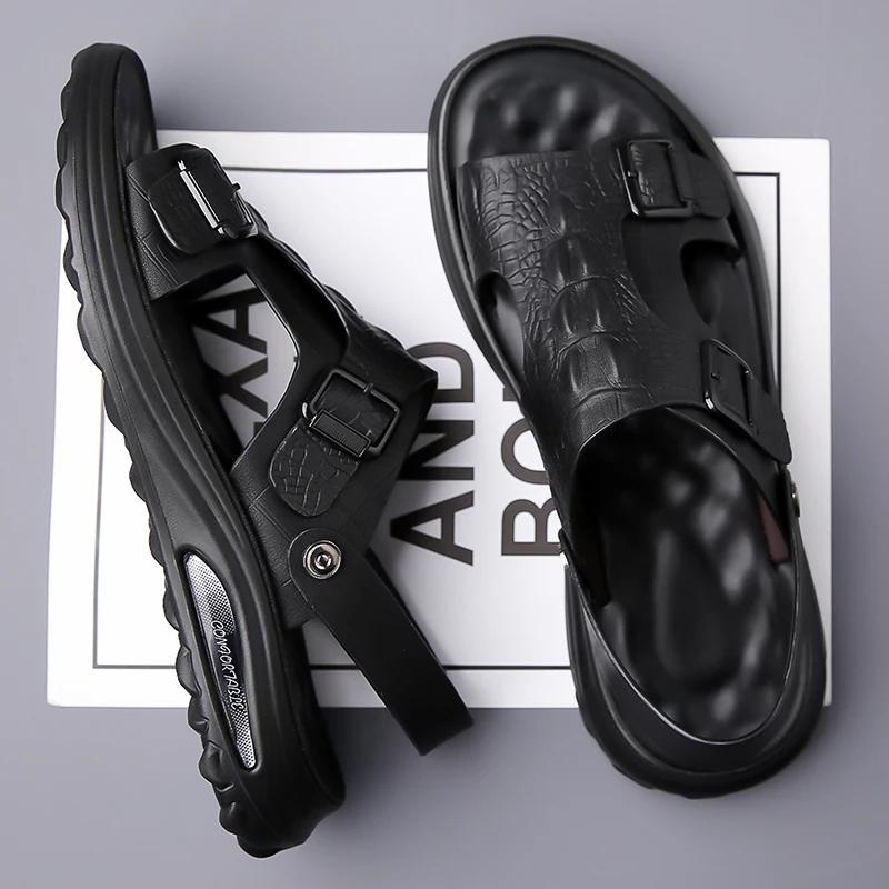 Comfy Men's Slippers Lightweight Man Half Drag Stylish Flip-flops Comfy Summer Sandals Quick Dry Wading Aqua Shoes for Male