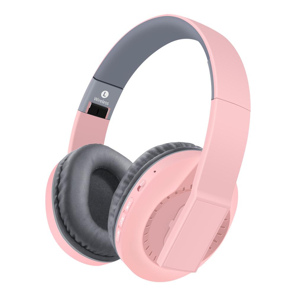 

Модна гарнітура bluetooth гарнітура довгий тривалий важкий бас низька затримка нова бездротова bluetooth ігрова спортивна гарнітура рожевий
