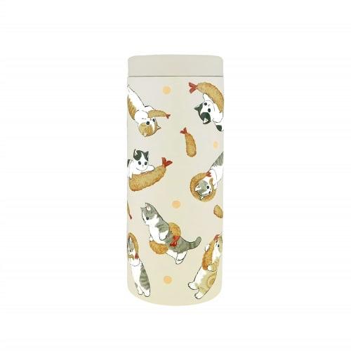 mofusand Multi-Purpose Stainless Steel Bottle, 580ml (Shrimp Cat Design), 53-2048
