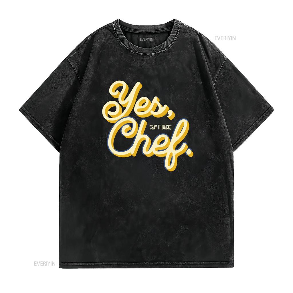 Ja Chef T-Shirt Inspiriert von der TV-Serie The Bear Vintage Gewaschen Bequem Stilvoll Lässig Streetwear Dehnbar Unisex Herren