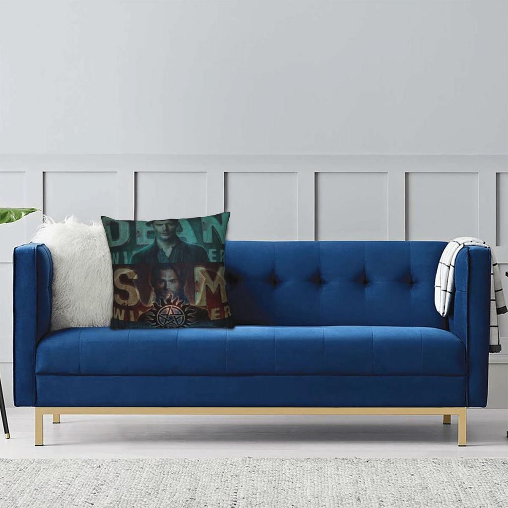 Dean Winchester Supernatural Television Pillow Cover Polyester Pillow Case Cushion Cover Pillowcases For Sofa Home Decorative
