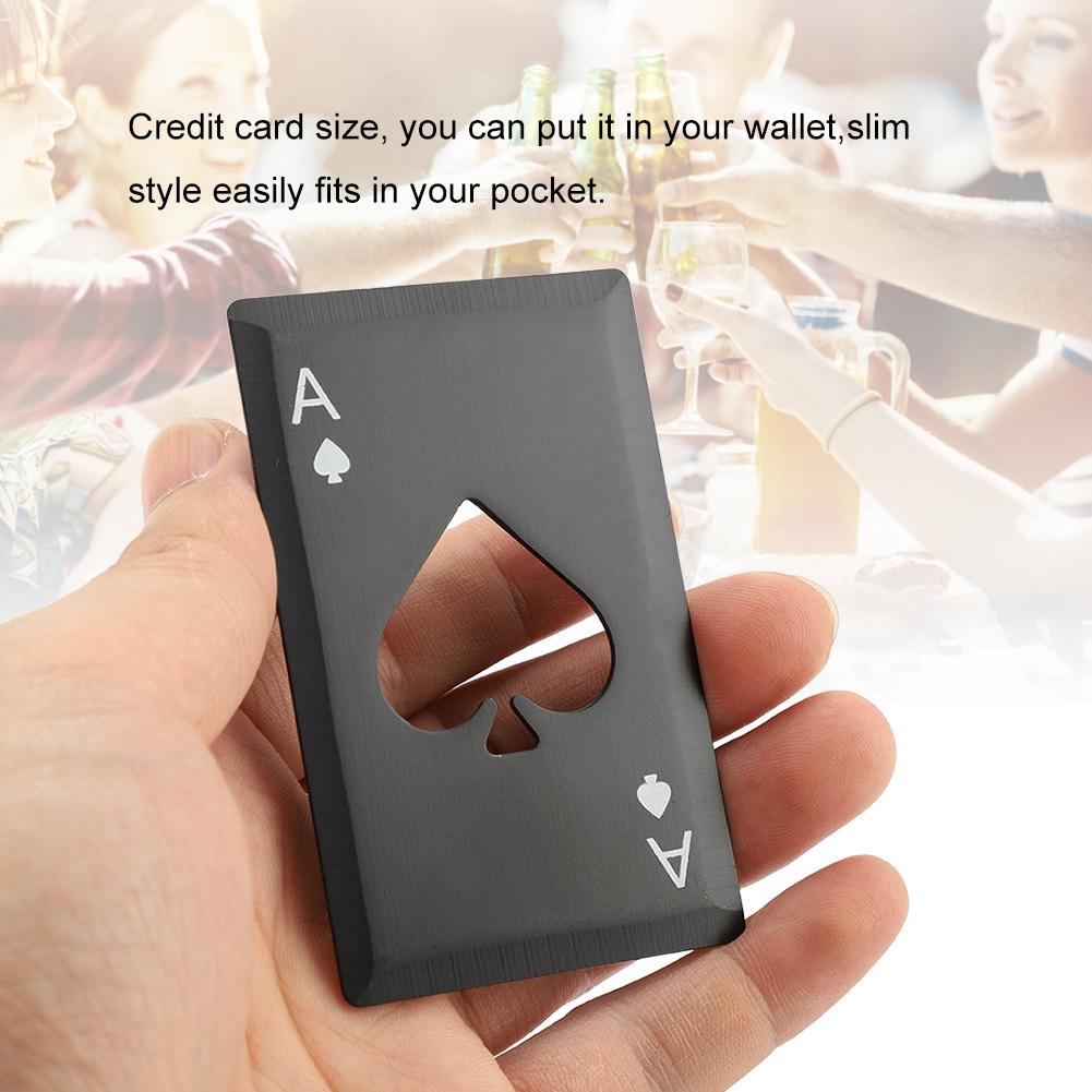 Stainless Steel Credit Card Bottle Openers, Beer Bottle Openers, Speed Openers(Black)