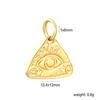 DIY Fashion Jewelry Pendants Pearl Zircon Star Moon Heart 18K Gold Plated Stainless Steel Charms for Necklace Bracelet Making