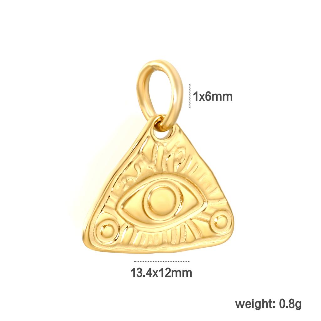 DIY Fashion Jewelry Pendants Pearl Zircon Star Moon Heart 18K Gold Plated Stainless Steel Charms for Necklace Bracelet Making