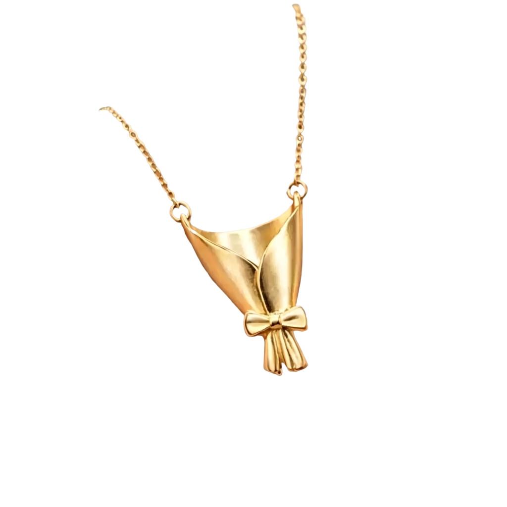 Colier cu pandantiv Mini Buchet Farmec Elegant Inspirat de Flori cu Lanț pentru Purtare Zilnică și Ocazii Speciale Accesoriu Bijuterie Culoare Argintie