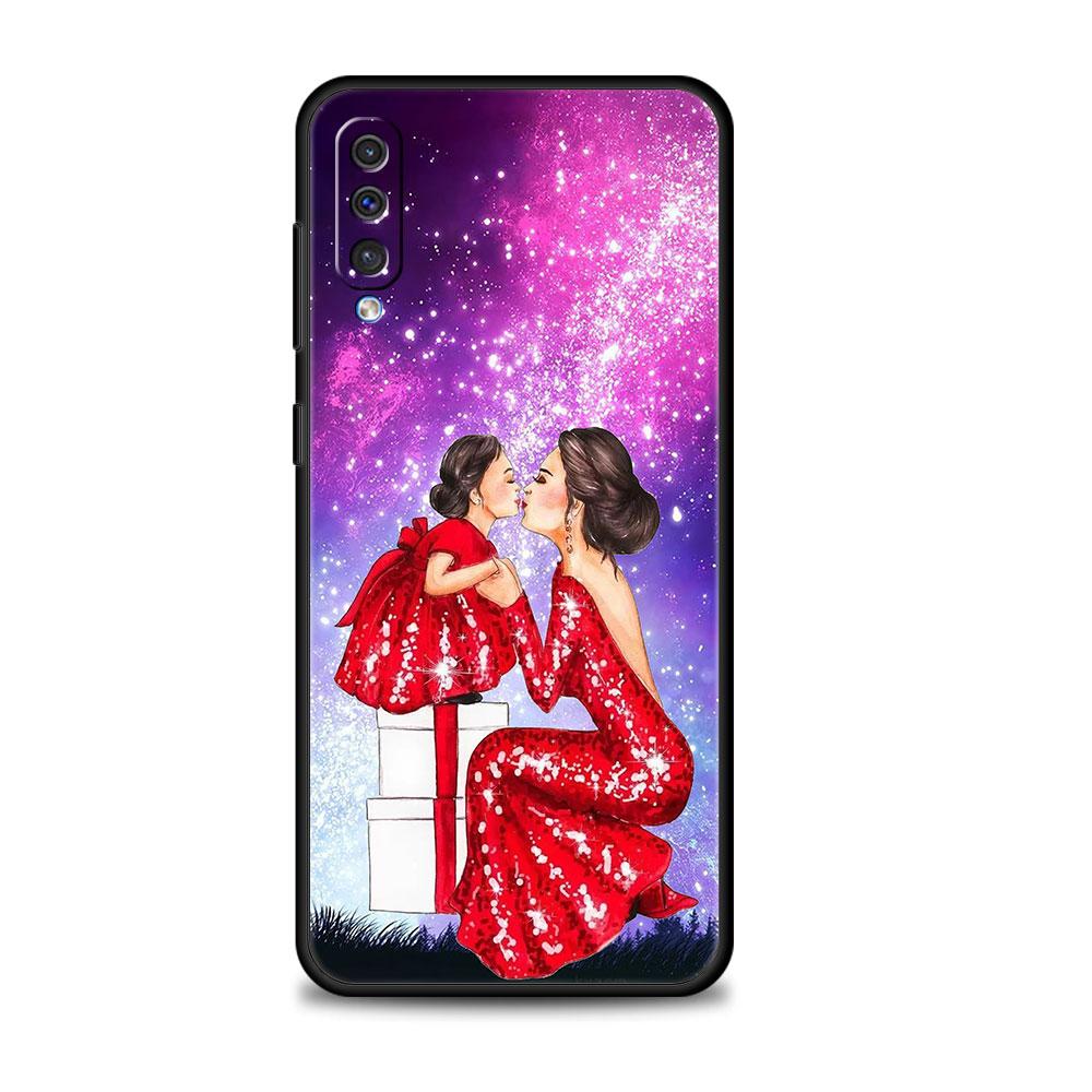 Capinha Cellphone Funda Fashion Girl Super Mom Baby For Samsung Galaxy A50 A10s A70 A30 Note 20 Ultra 10 A20e A40 A20s A10