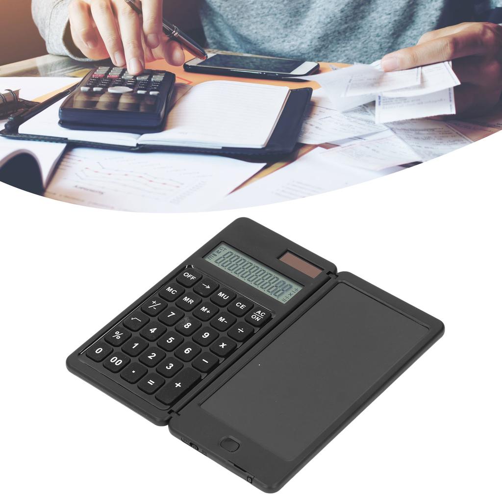 Desk Calcultor Solar Powered Multifunctional Desktop Calculator with Writing Tablet