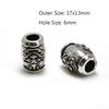 2 Stück Totenkopf Krieger Helm Abstandshalter Perlen Anhänger Haarzopf Dreadlock Bartperlen Paracord Seil Messerperlen für Armband DIY Schmuck