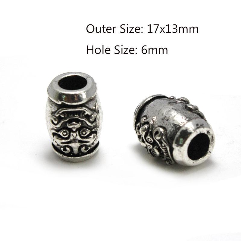 2 Stück Totenkopf Krieger Helm Abstandshalter Perlen Anhänger Haarzopf Dreadlock Bartperlen Paracord Seil Messerperlen für Armband DIY Schmuck