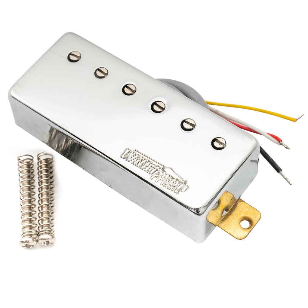 Wilkinson M Series Ceramic Guitar Pickup, Mini Humbucker Neck, for Les PaulFirebird, Chrome
