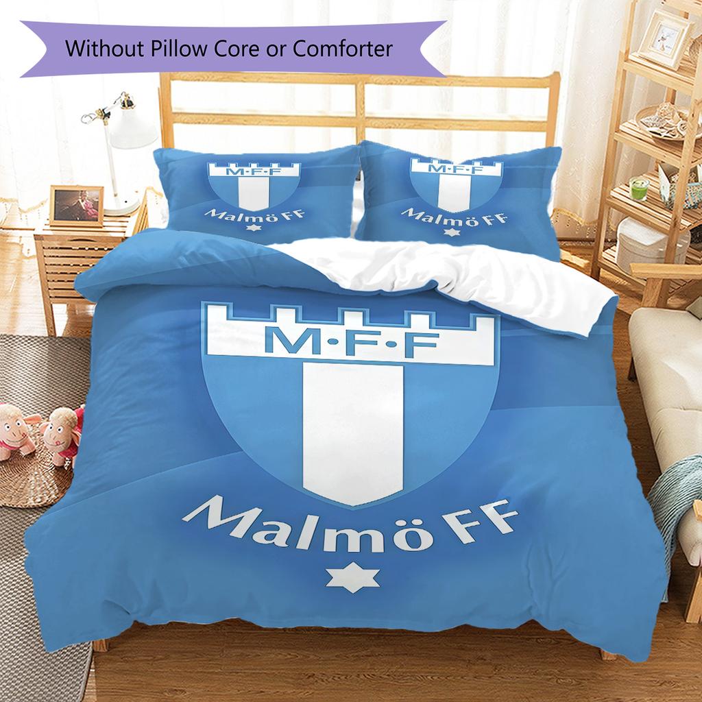 Malmö FF Pattern Bedding Quilt Set Quilt Cover Pillowcase Home Decoration Birthday Gift (1 * duvet cover + 2 * pillowcase, without core)